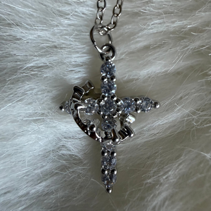 Collier Croix & Couronne Anti-Stress