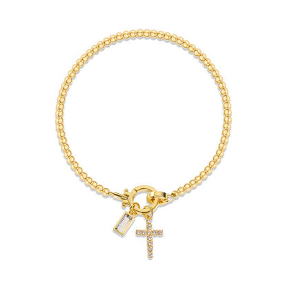 Bracelet Croix & Pierre de Naissance