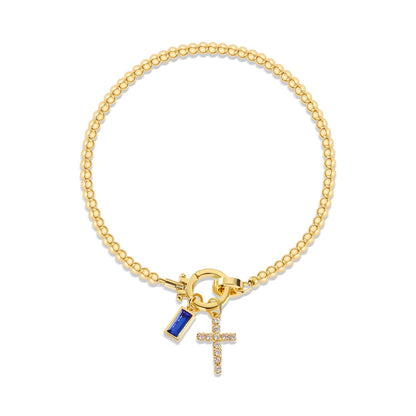 Bracelet Croix & Pierre de Naissance