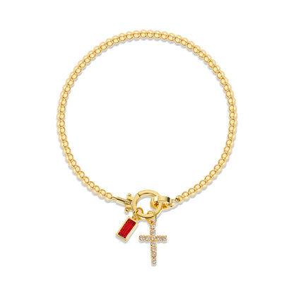 Bracelet Croix & Pierre de Naissance