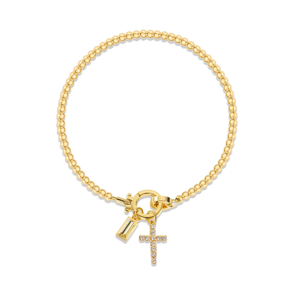 Bracelet Croix & Pierre de Naissance