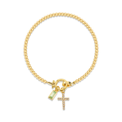 Bracelet Croix & Pierre de Naissance