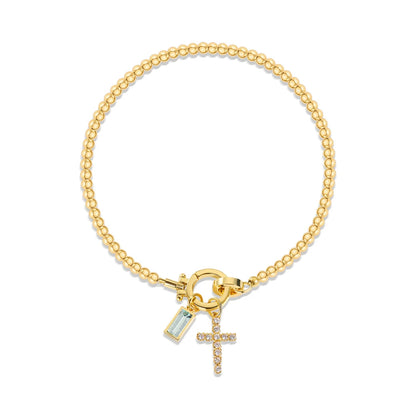 Bracelet Croix & Pierre de Naissance
