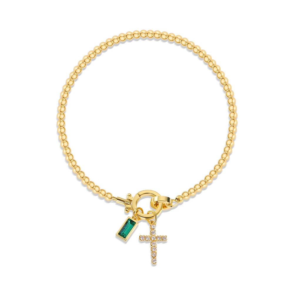 Bracelet Croix & Pierre de Naissance