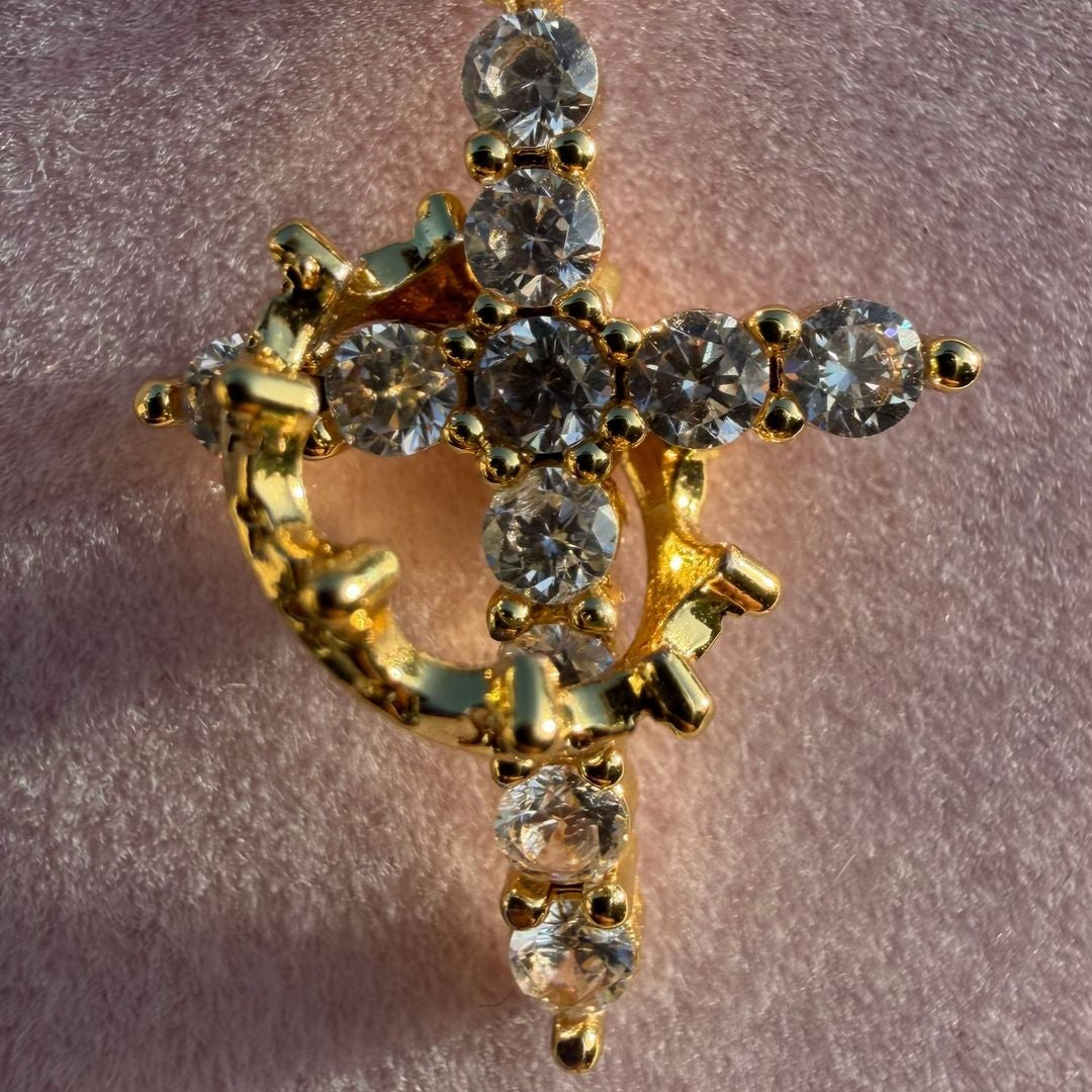 Collier Croix & Couronne Anti-Stress