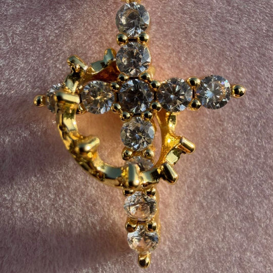 Collier Croix & Couronne Anti-Stress