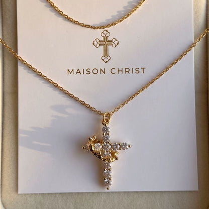 Collier Croix & Couronne Anti-Stress